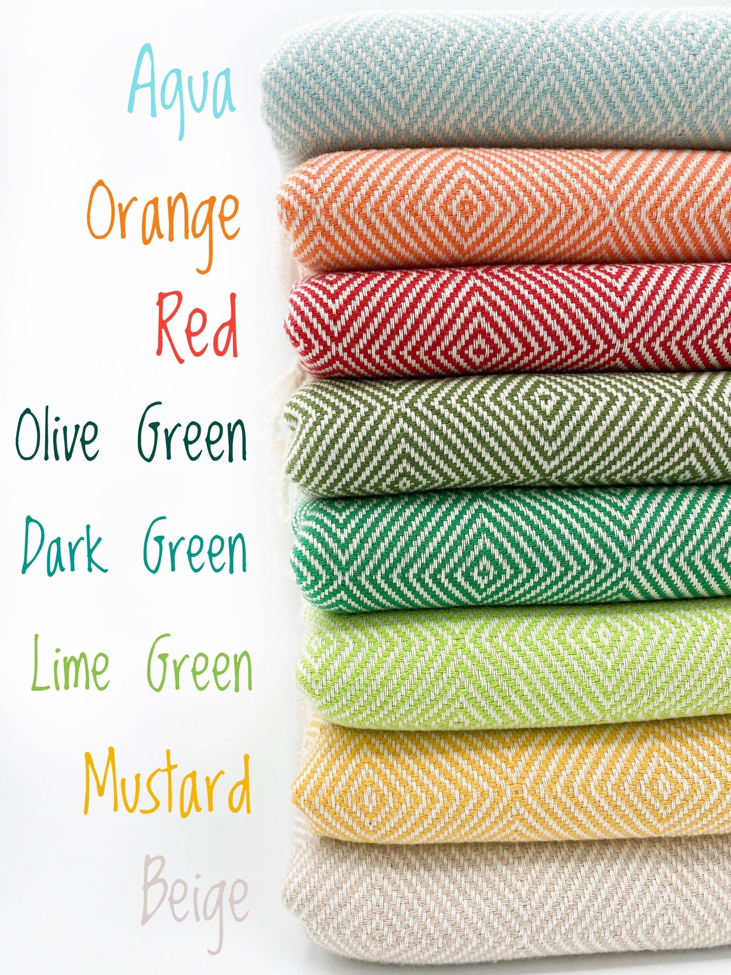 Thick Turkish Towel | Cotton Beach Towel | Picnic Blanket