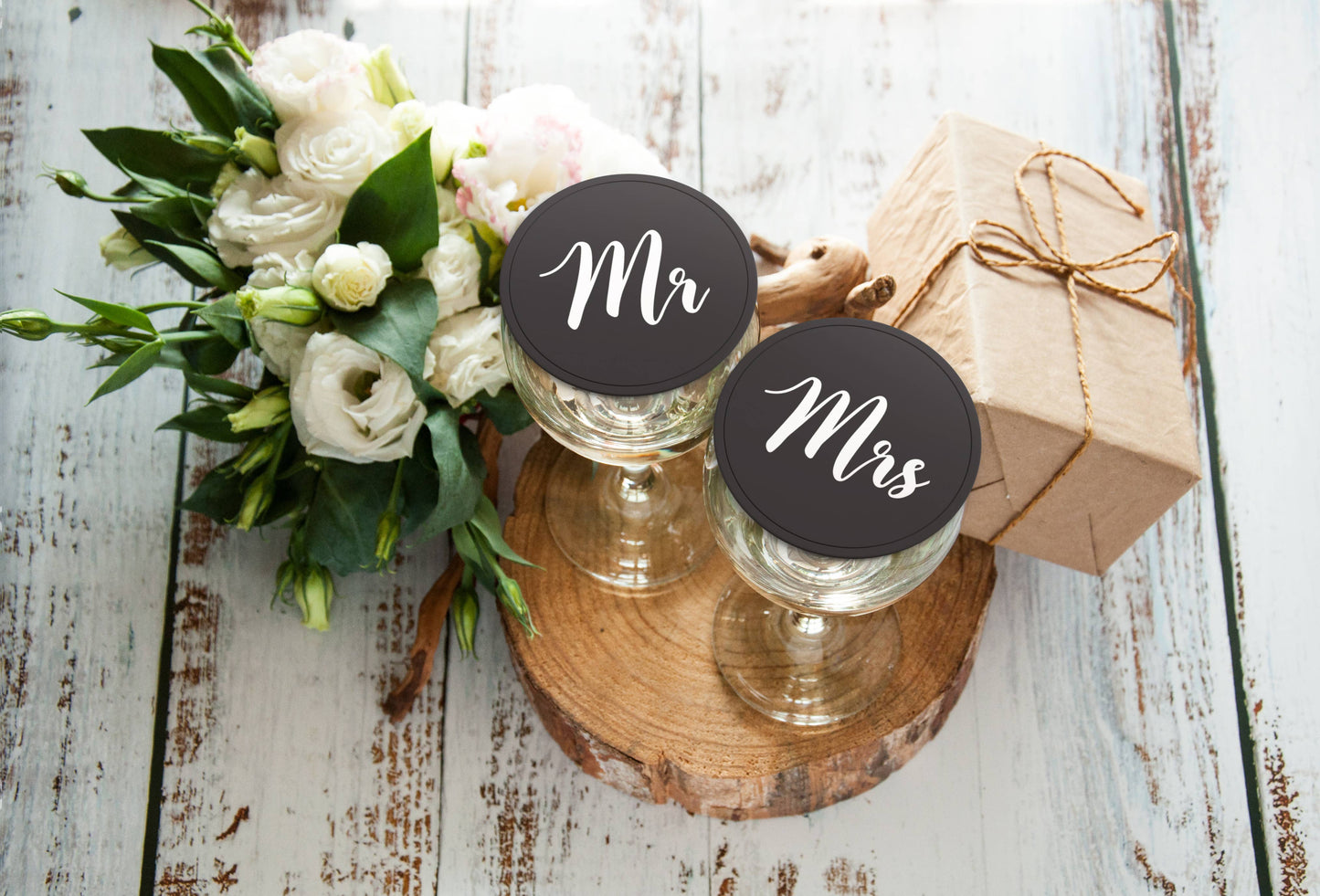 Wedding Wine Glass Covers - Sets of 2