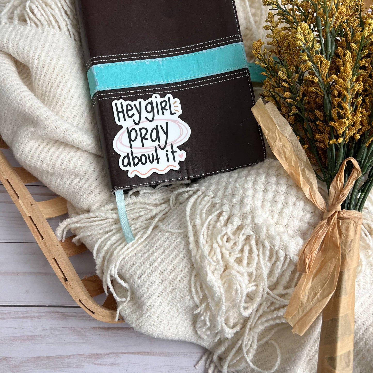 Girl Pray About It Sticker | Christian stickers