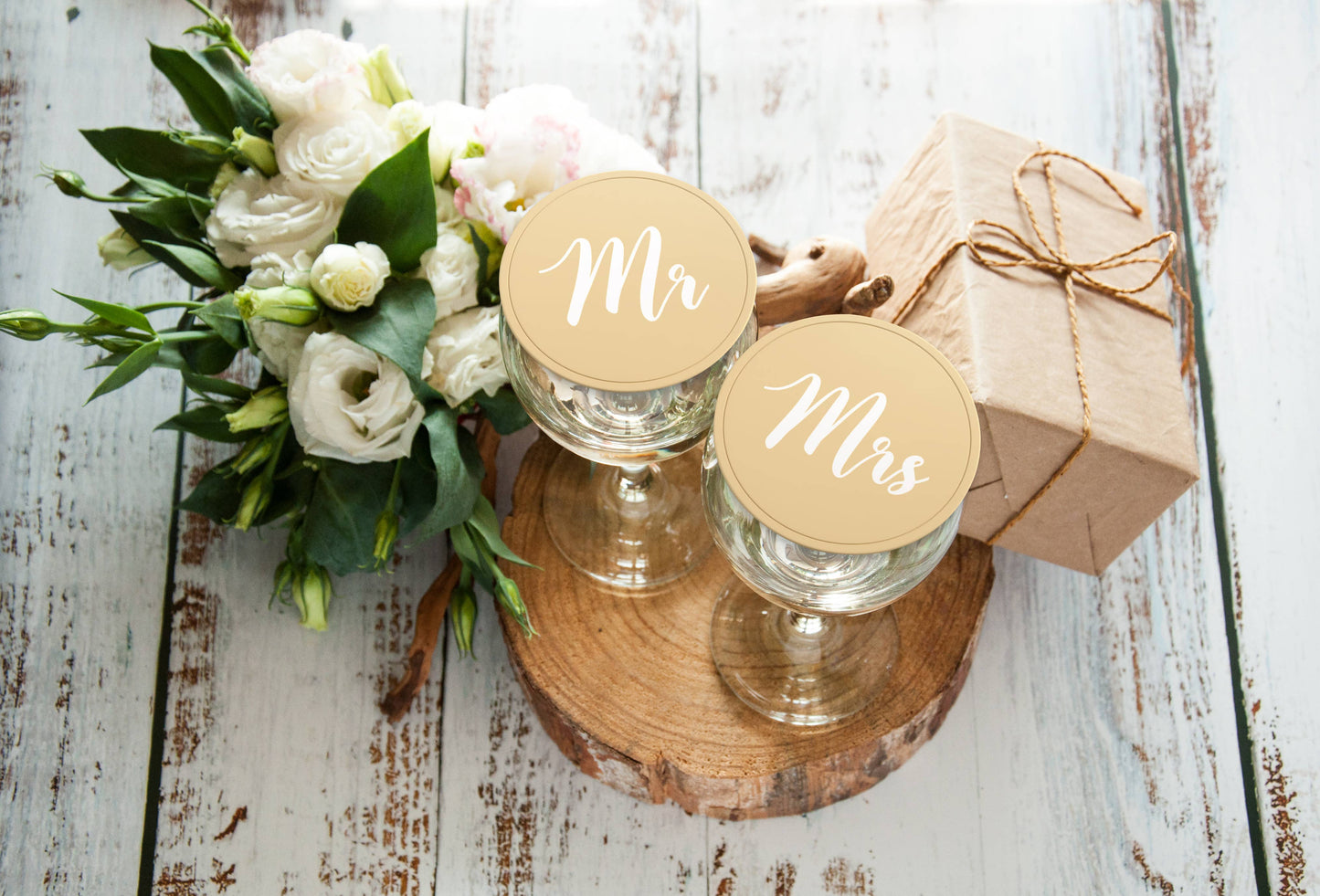 Wedding Wine Glass Covers - Sets of 2