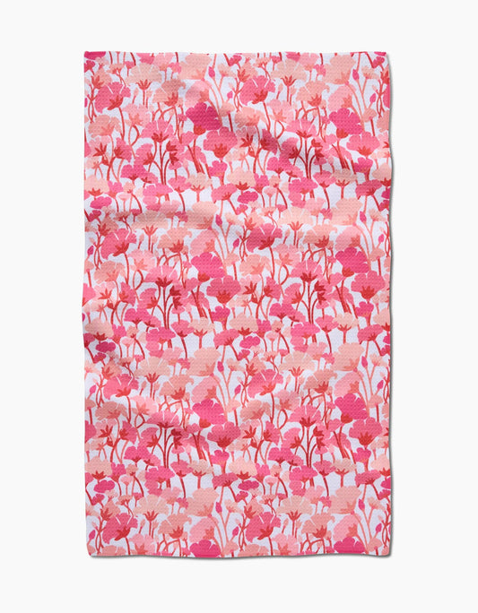 Pink Florals Tea Towel