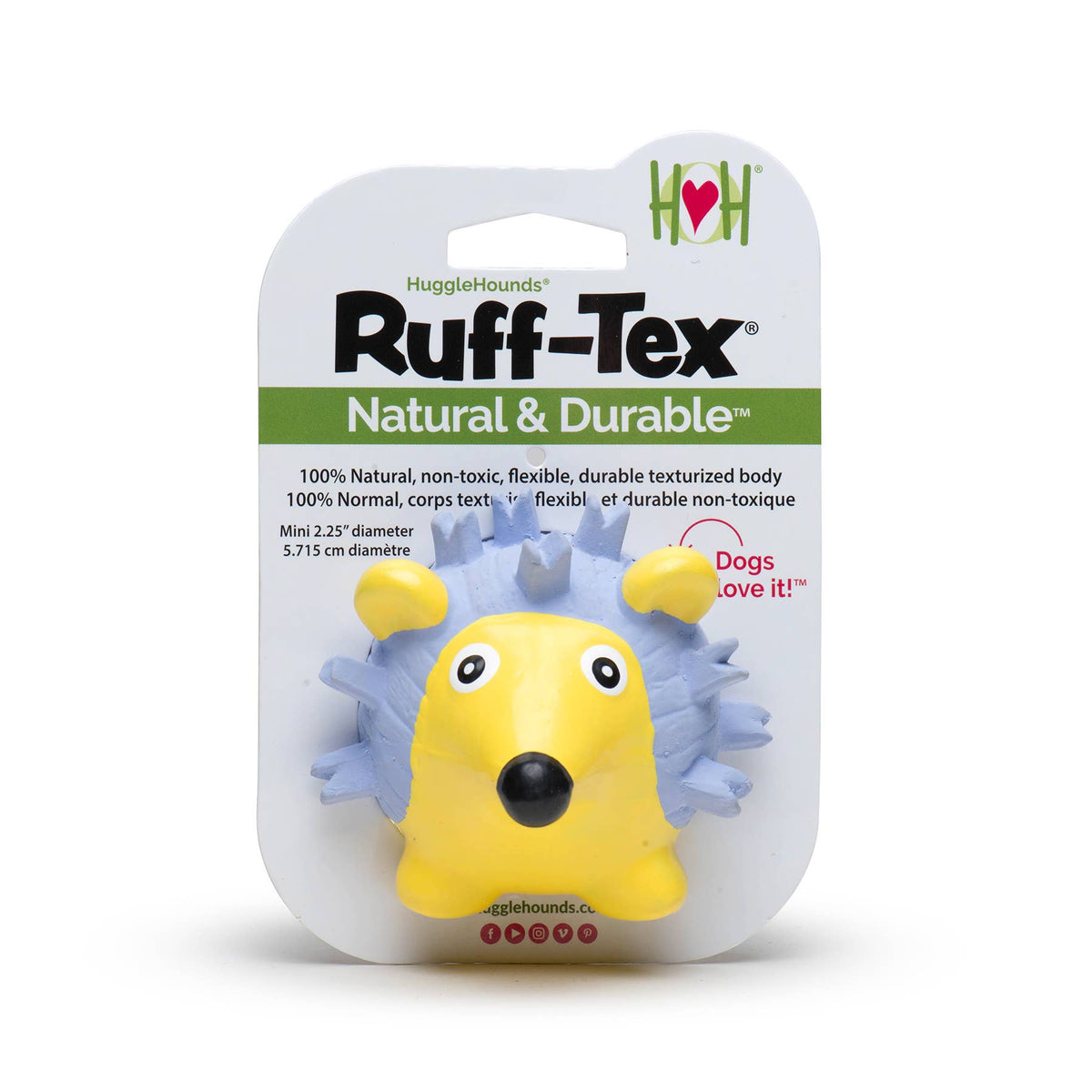 Violet Hedgehog Ruff-Tex® Ball Dog Toy, Small