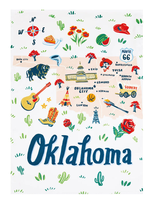Oklahoma Printed Kitchen Towel - Angela Staehling