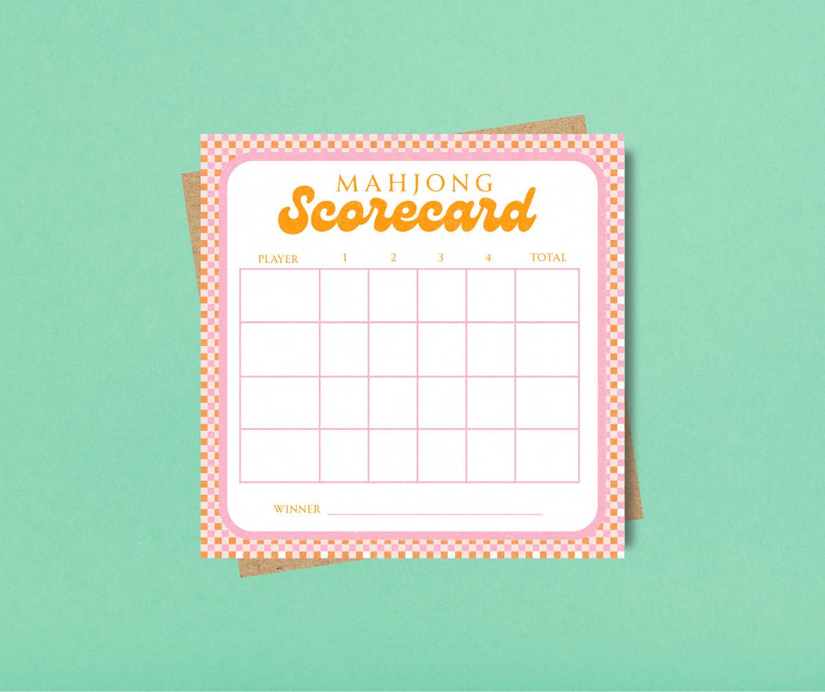Mahjong Scorecard Notepad