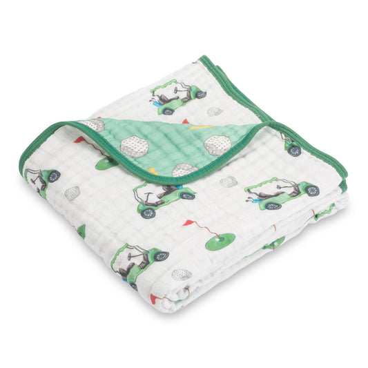 Golf A Round Sports Theme Baby Toddler Muslin Quilt