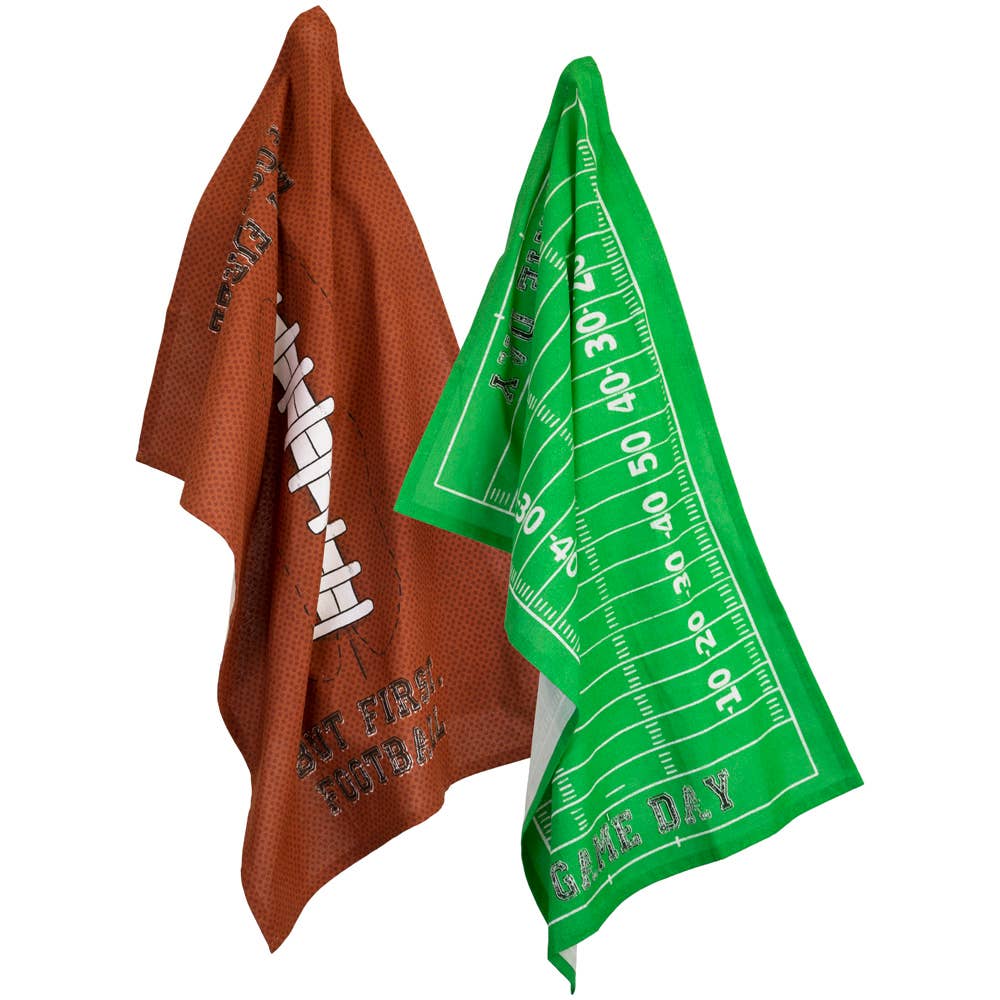 Football Fever Tea Towels Set Of 2 Fall