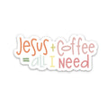 Jesus + coffee sticker | Christian faith stickers
