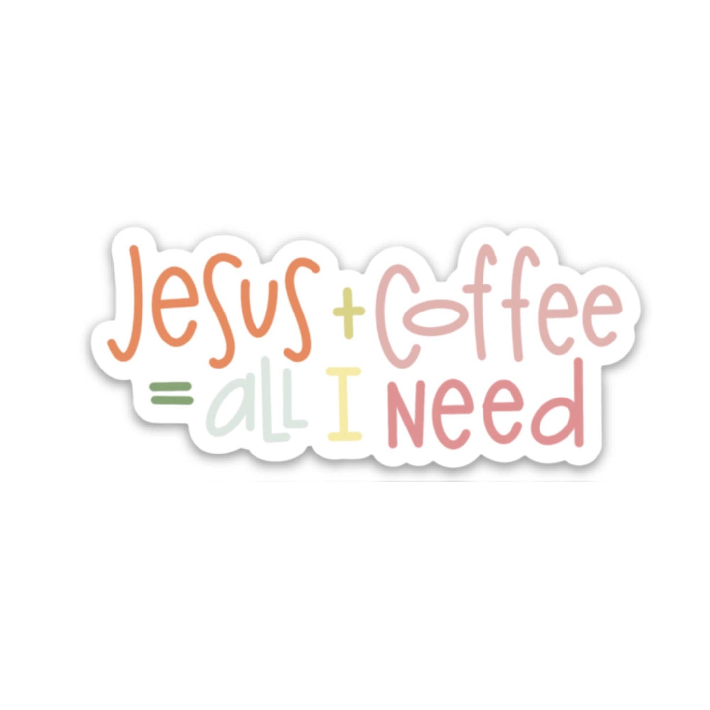 Jesus + coffee sticker | Christian faith stickers