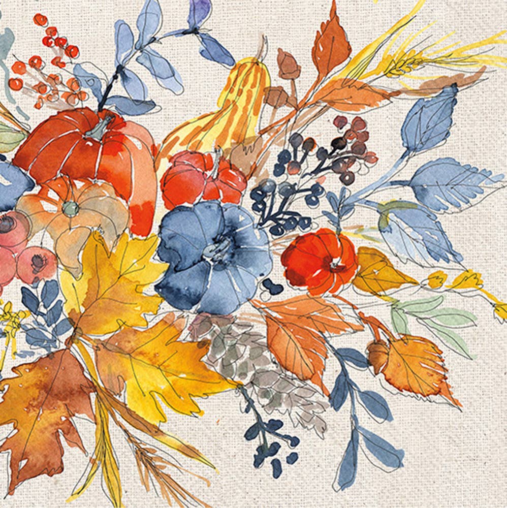 Paper Cocktail Napkin 20 Ct Fall Flair Fall Autumn
