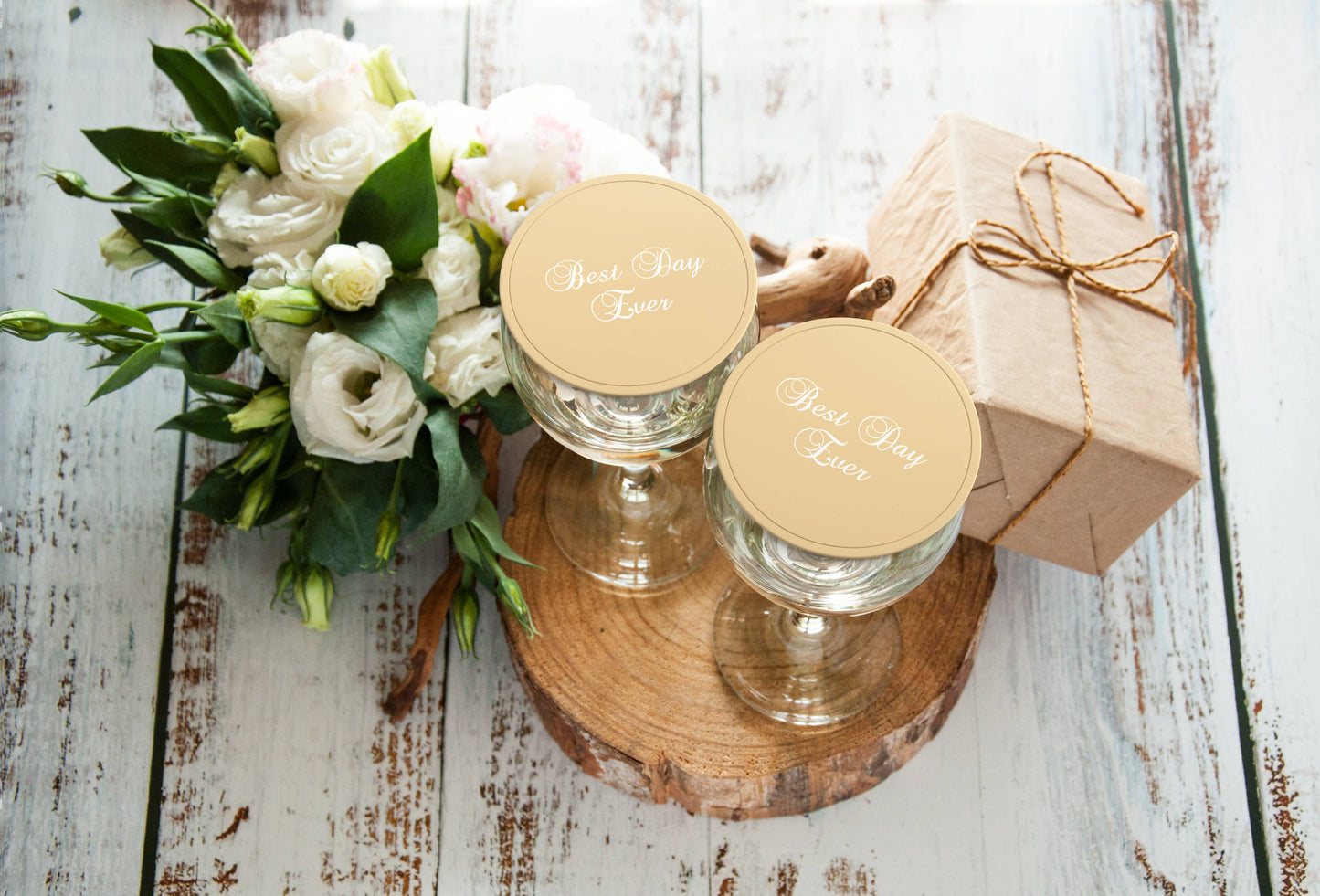 Wedding Wine Glass Covers - Sets of 2