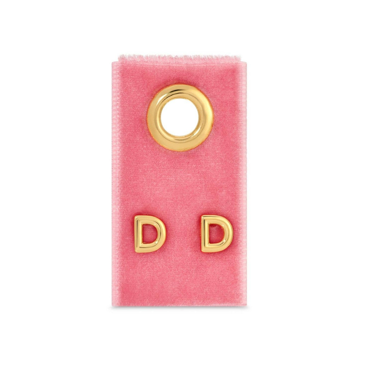 Initial Studs on Velvet Gift Tag
