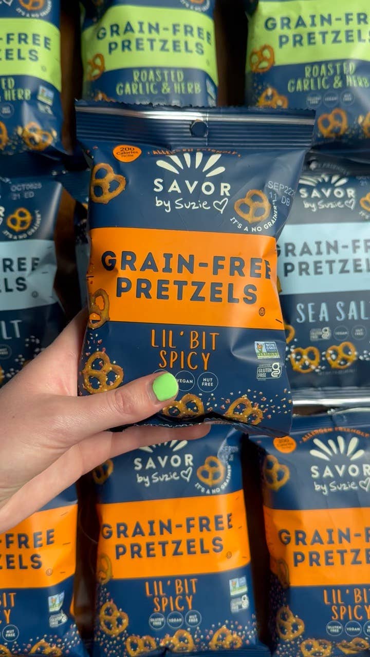 Spicy Grain Free Pretzels Mini Bags 1.5oz