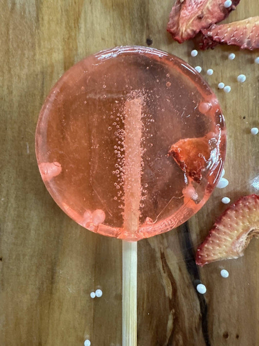 STRAWBERRY CHAMPAGNE LOLLIPOP
