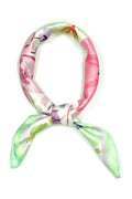 Art in Bloom Green Square Satin Scarf