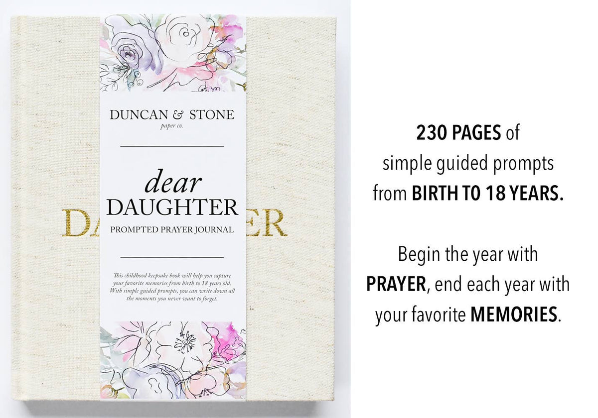 Dear Daughter Childhood Keepsake Book | Christmas Gift