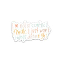 Control Freak Sticker