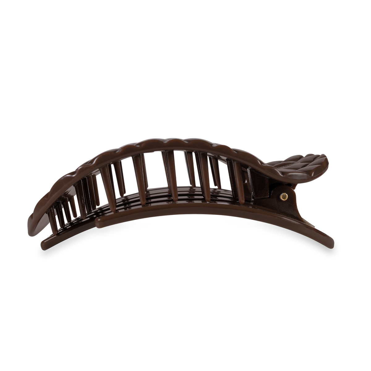 Flat Round Hair Clip | Large | Truly Taupe Quilted