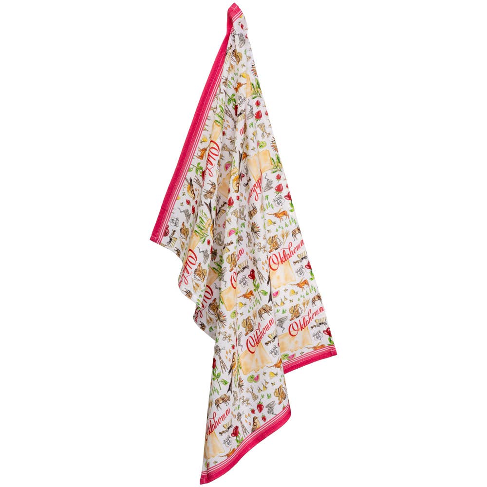 OK Oklahoma State Collection 28" Cotton Tea Towels Set Of 2