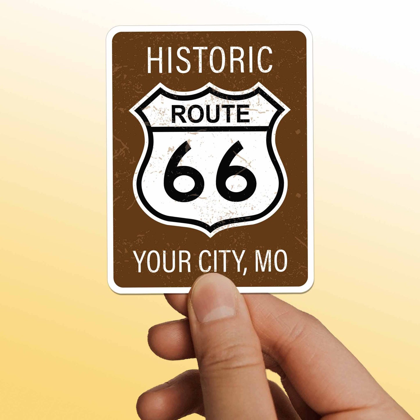 Custom Route 66 Stickers - Name Drop Travel Decals