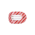 Flat Round Hair Clip | Small | Candy Cane Crush