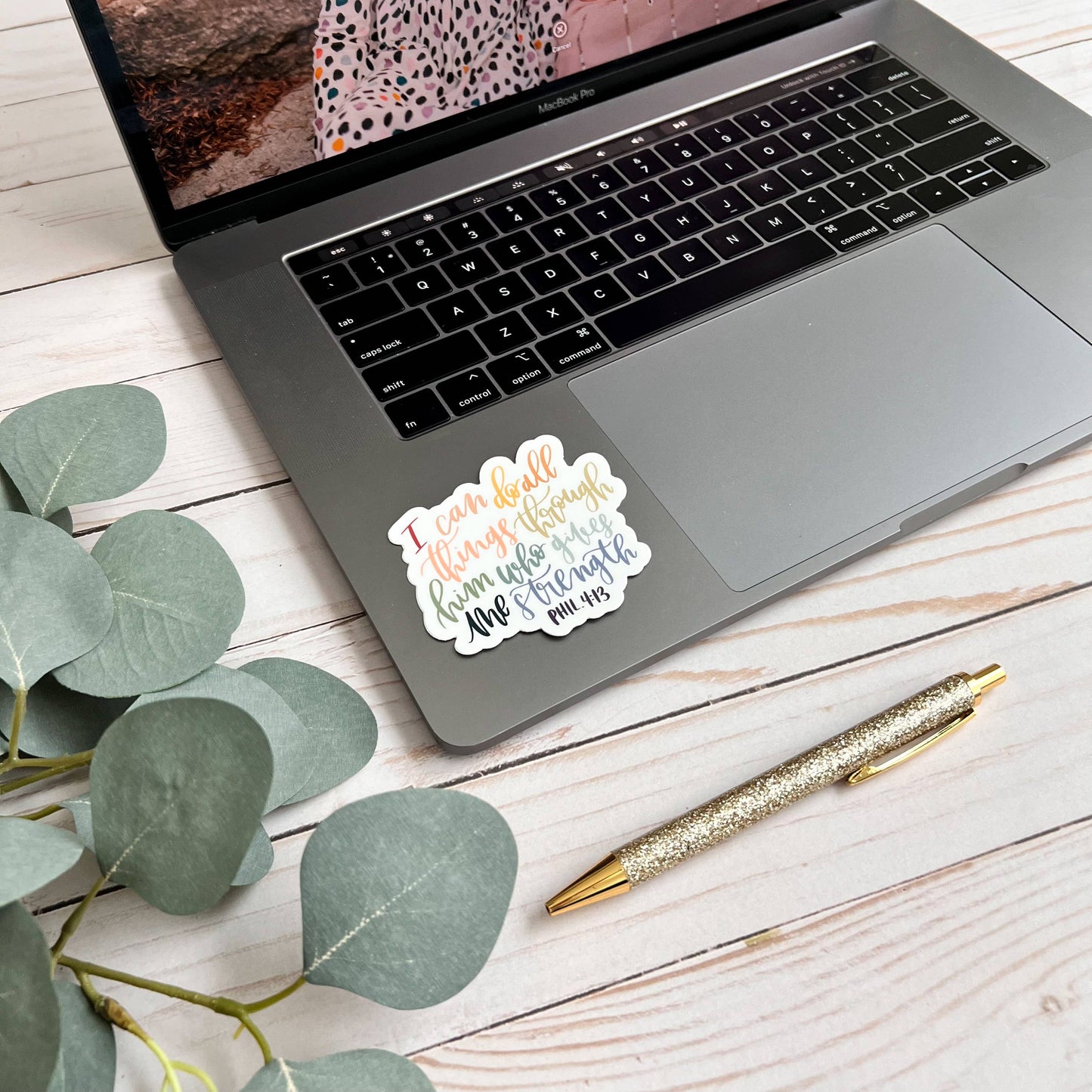 Philippians 4:13 Sticker | Christian sticker | Faith decal