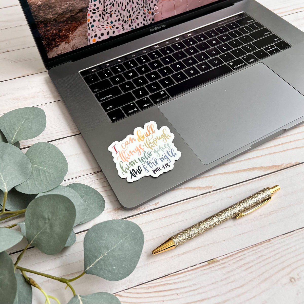 Philippians 4:13 Sticker | Christian sticker | Faith decal