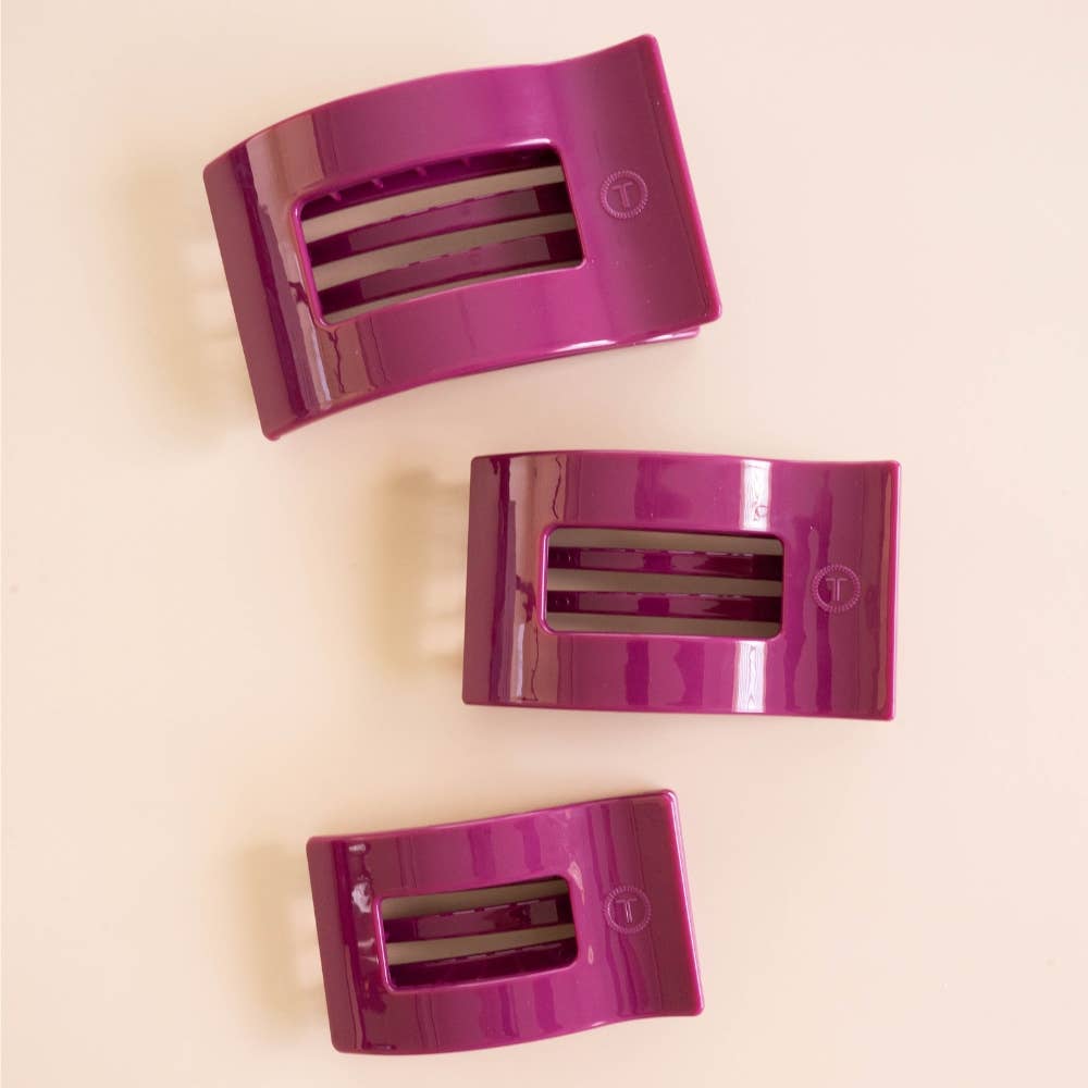 Mulberry | Large | Flat Rectangle Hair Clip