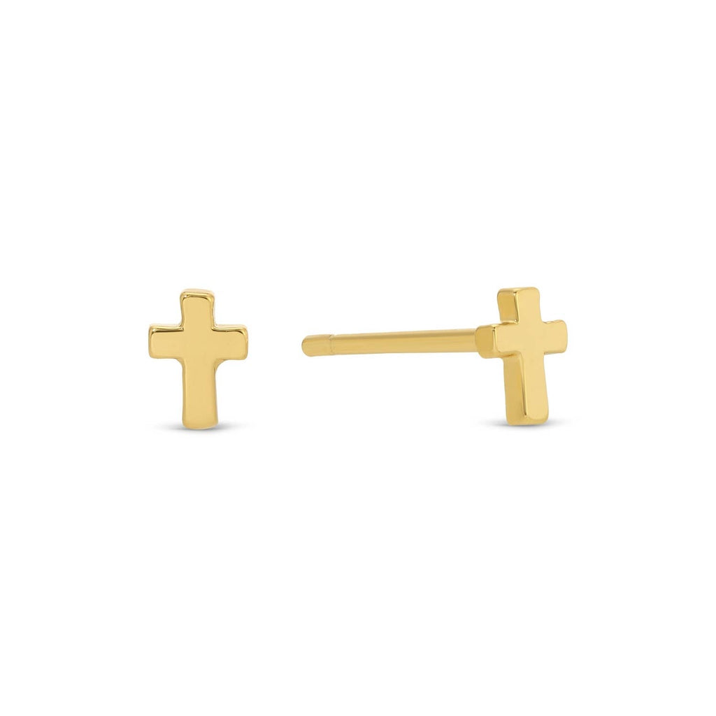 Small Cross Studs On Velvet Gift Tag