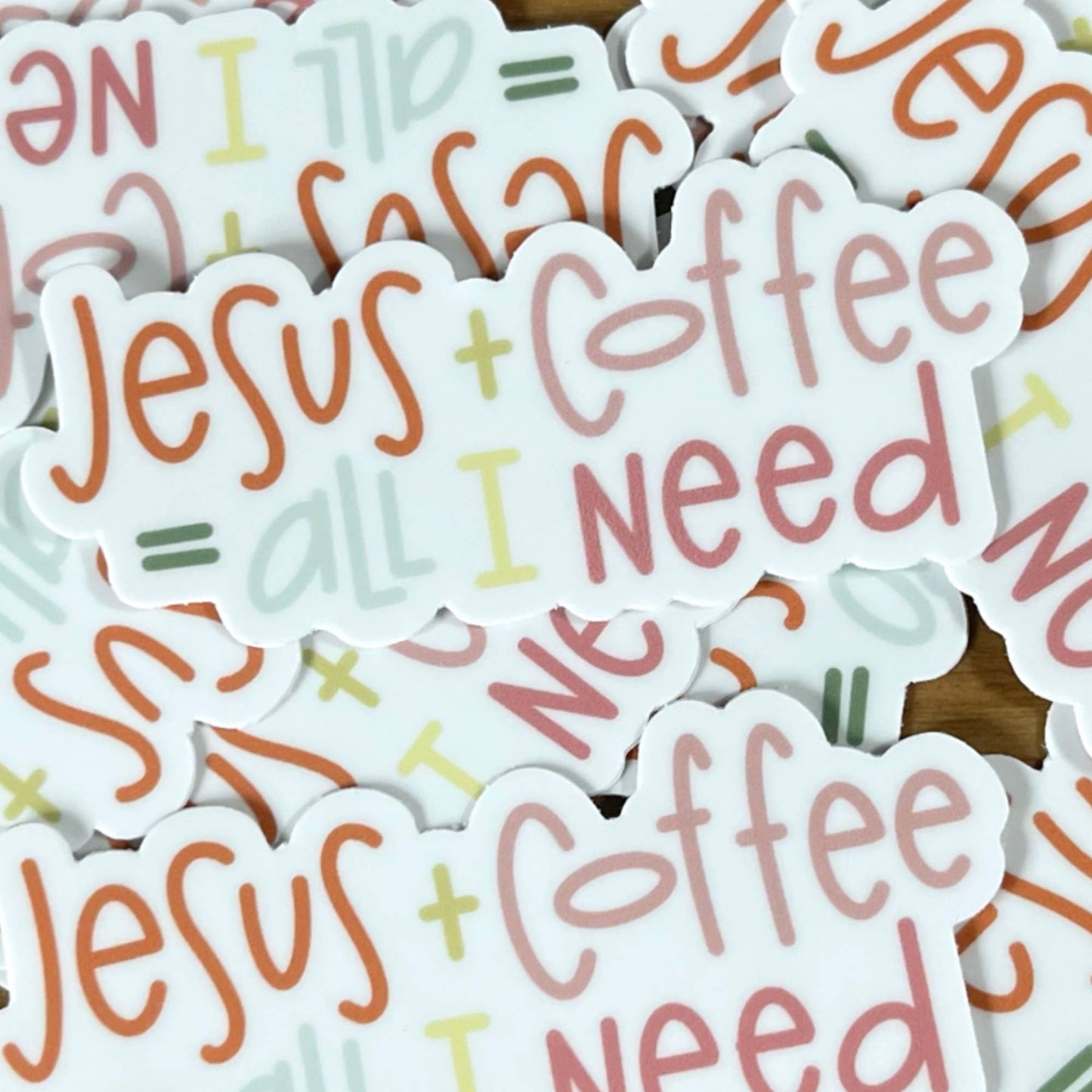 Jesus + coffee sticker | Christian faith stickers