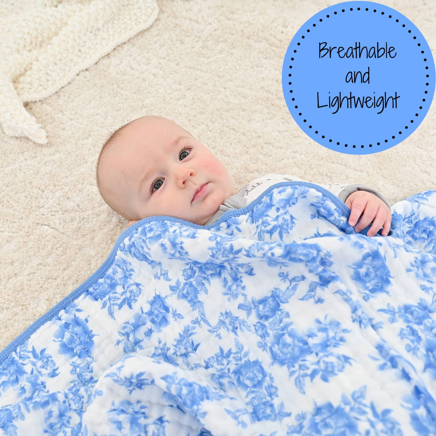 A Peony For Your Thoughts Baby Toddler Muslin Blanket