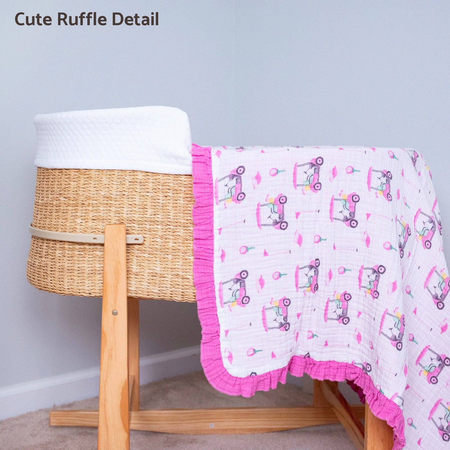 Muslin Quilt Baby & Kids Ruffle Blanket Lil Miss Birdie