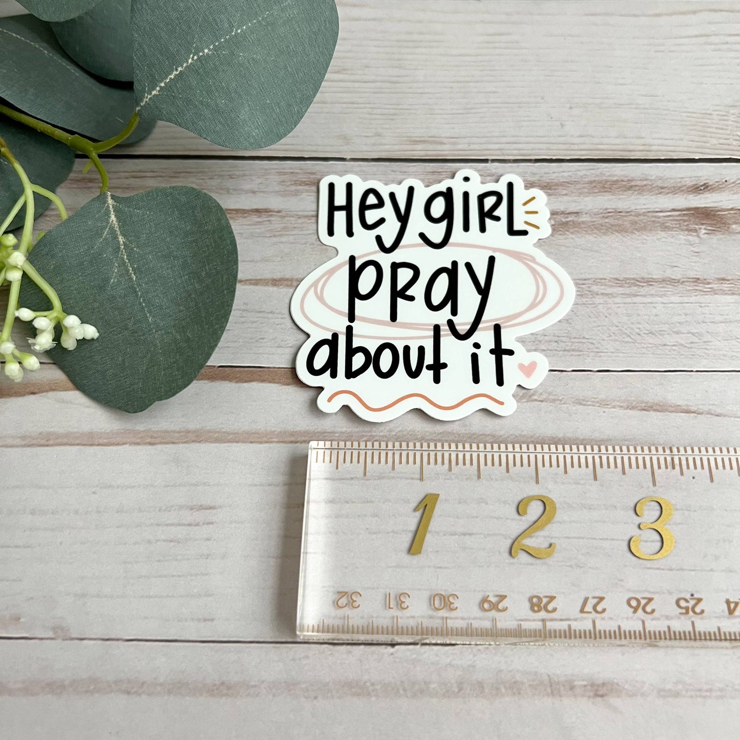 Girl Pray About It Sticker | Christian stickers