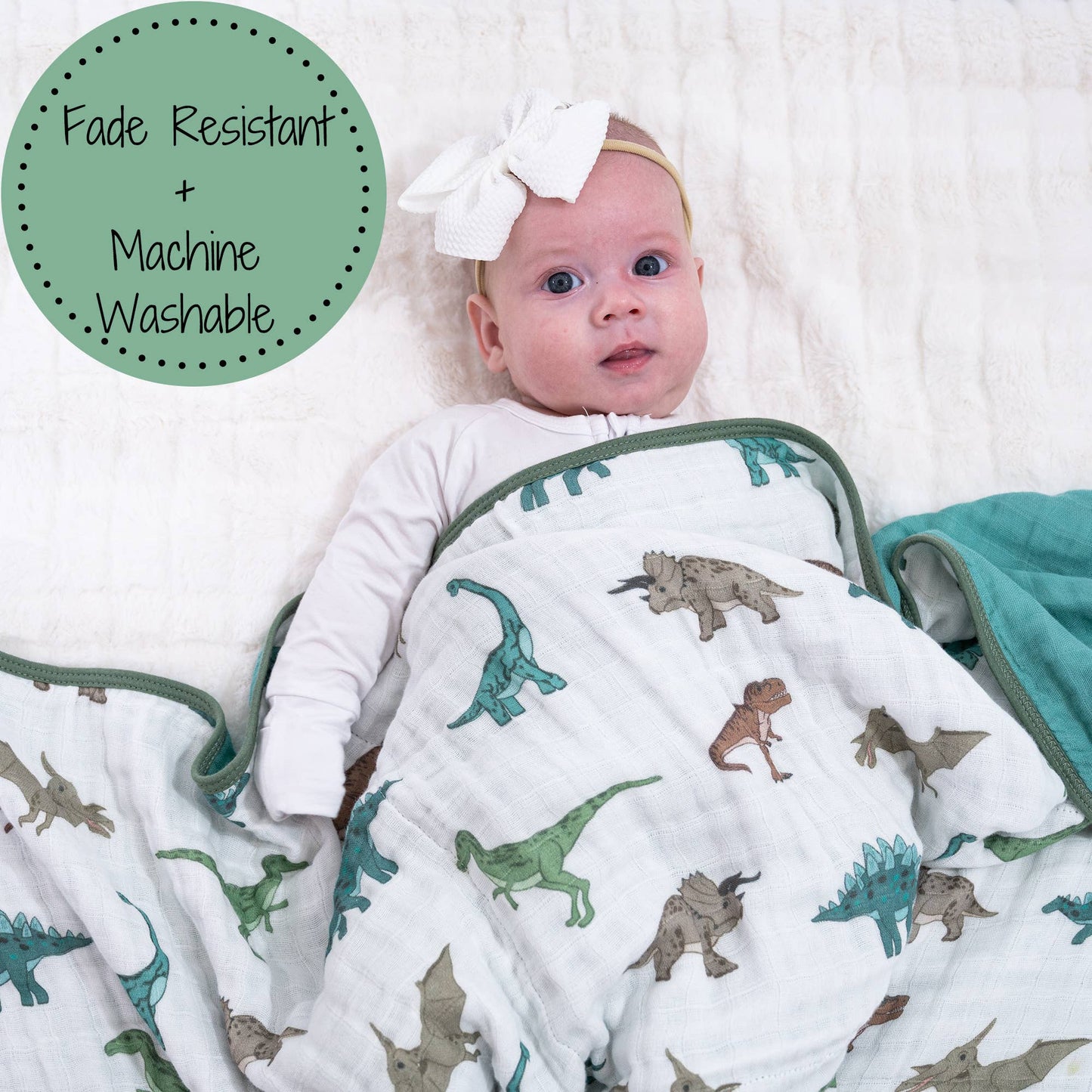 Dinosaur Toddler 100% Cotton Baby Toddler Muslin Blanket