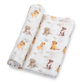 Baby Muslin Swaddle Blanket 47x47 Woof Woof