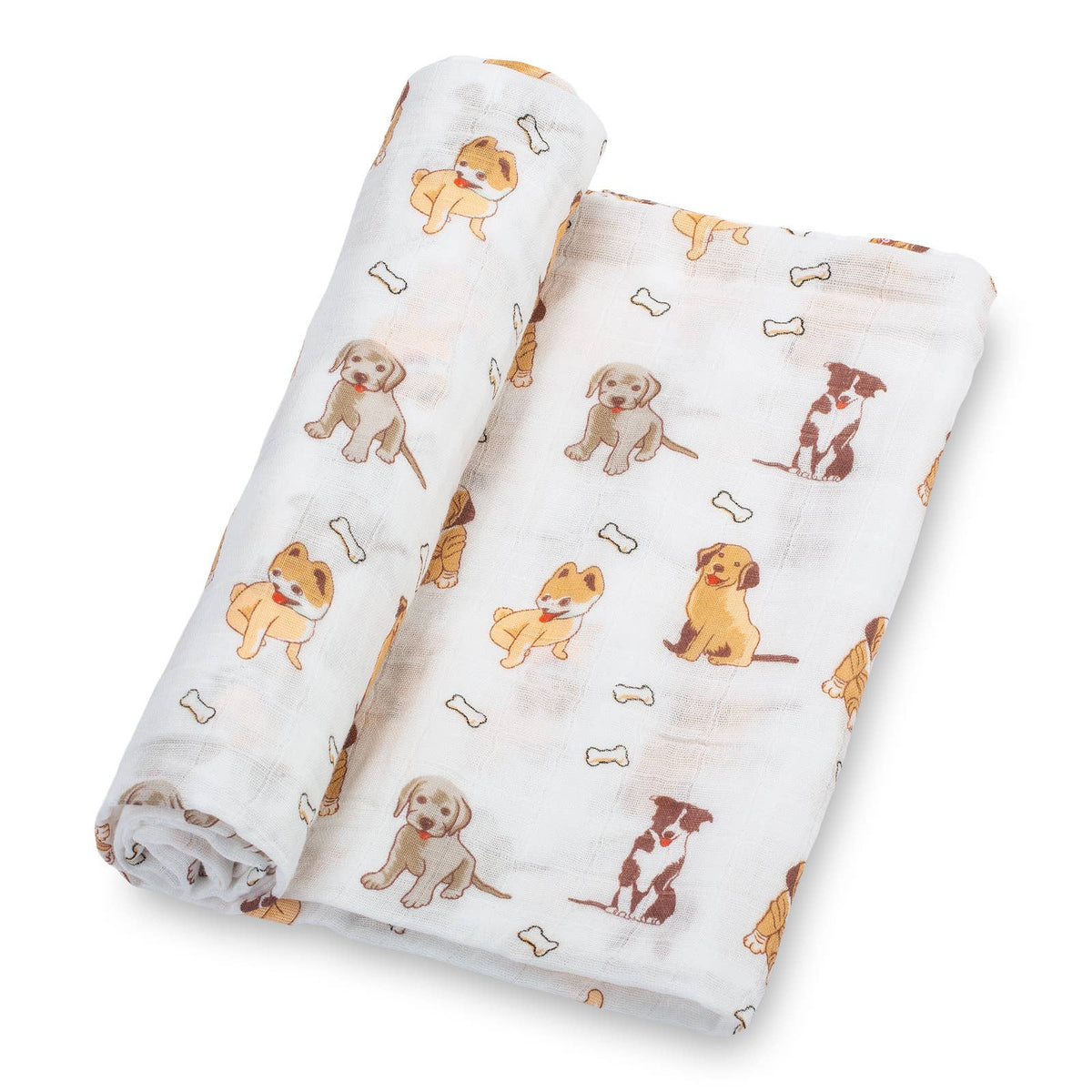 Baby Muslin Swaddle Blanket 47x47 Woof Woof