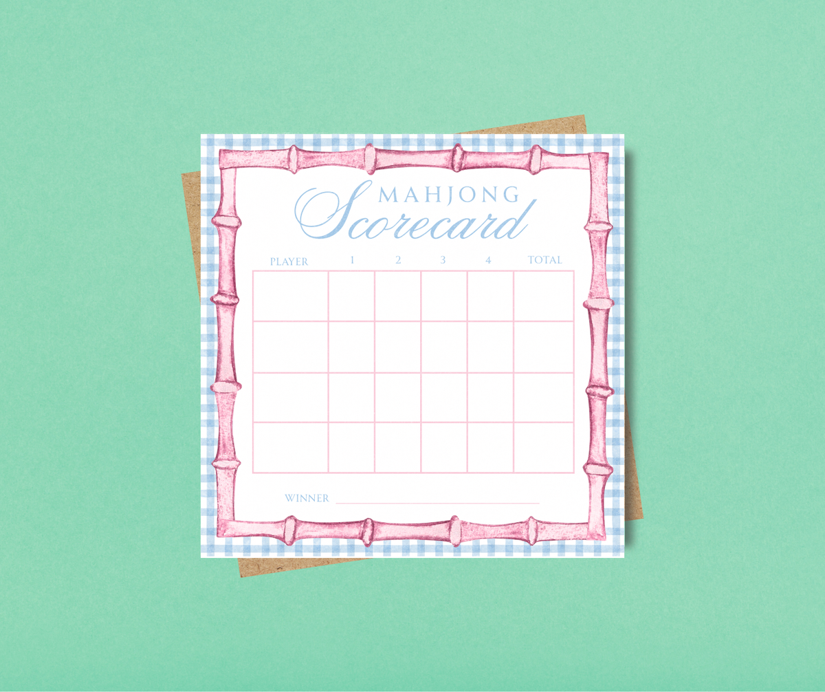 Mahjong Scorecard Notepad