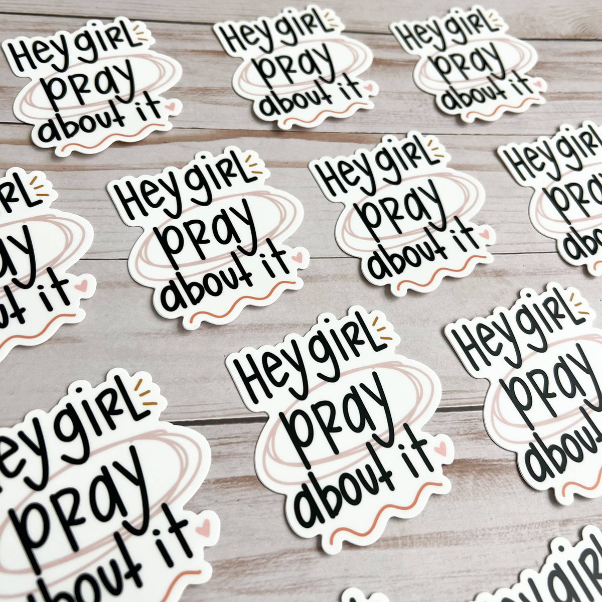 Girl Pray About It Sticker | Christian stickers