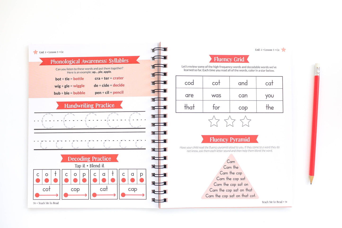 Teach Me to Read: A Parent Guided Student Workbook for Kids