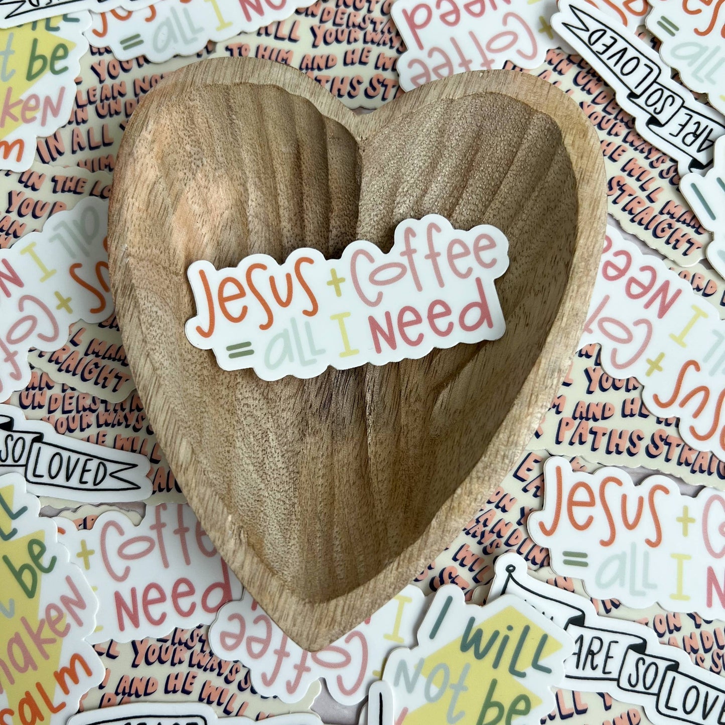 Jesus + coffee sticker | Christian faith stickers