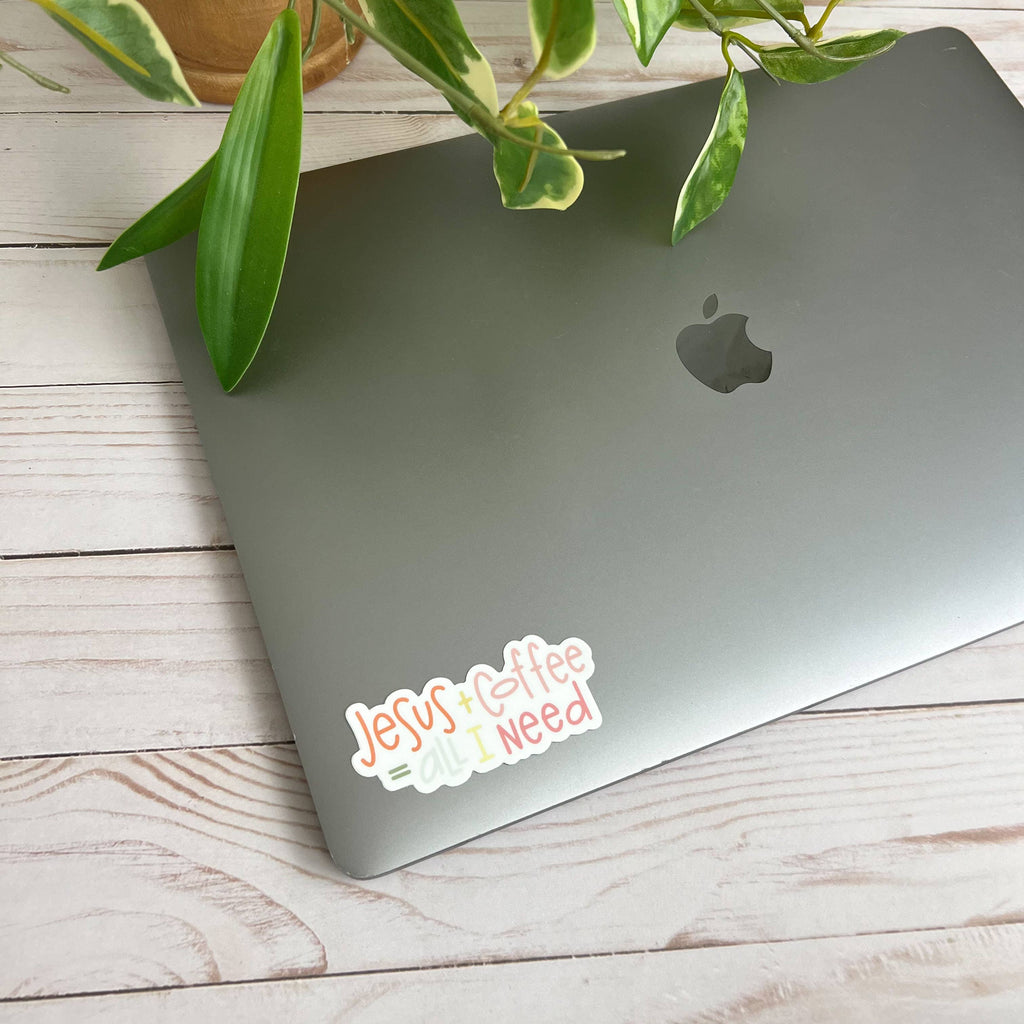 Jesus + coffee sticker | Christian faith stickers