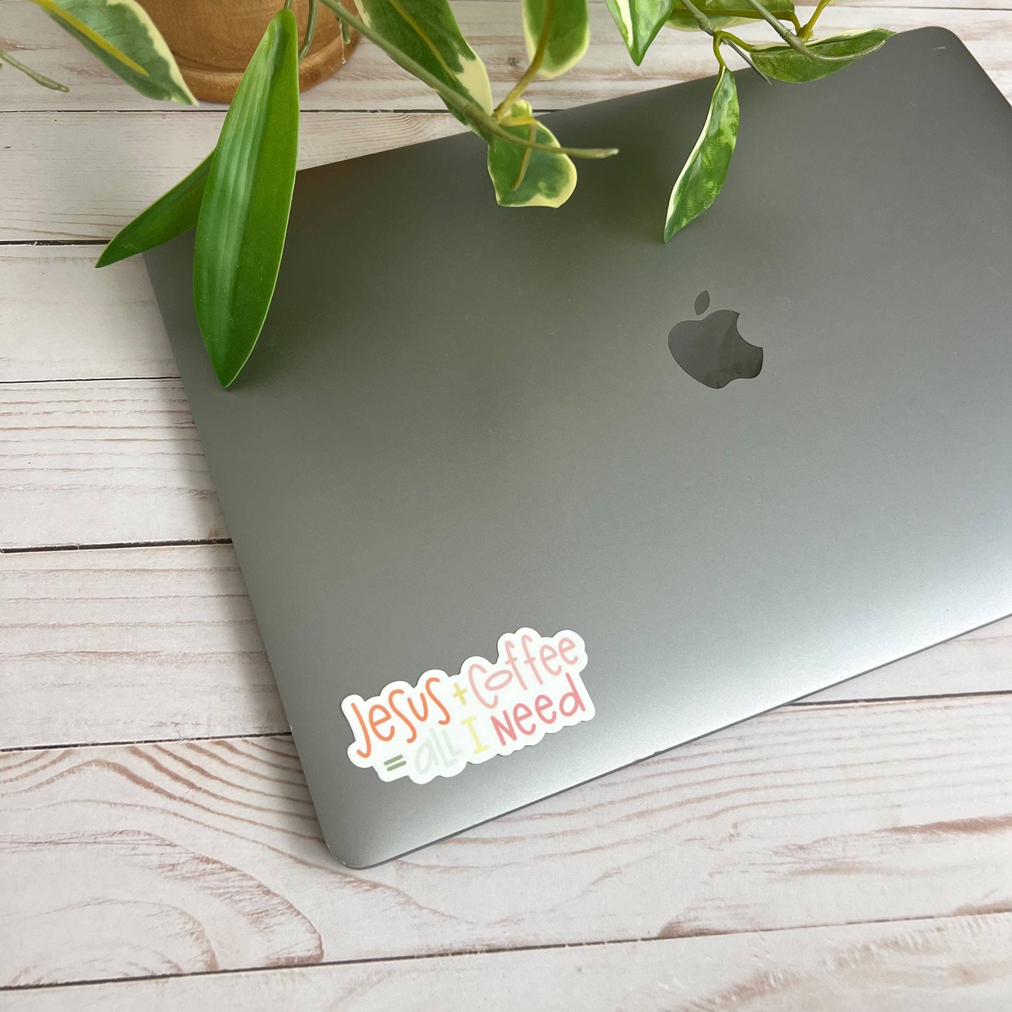 Jesus + coffee sticker | Christian faith stickers