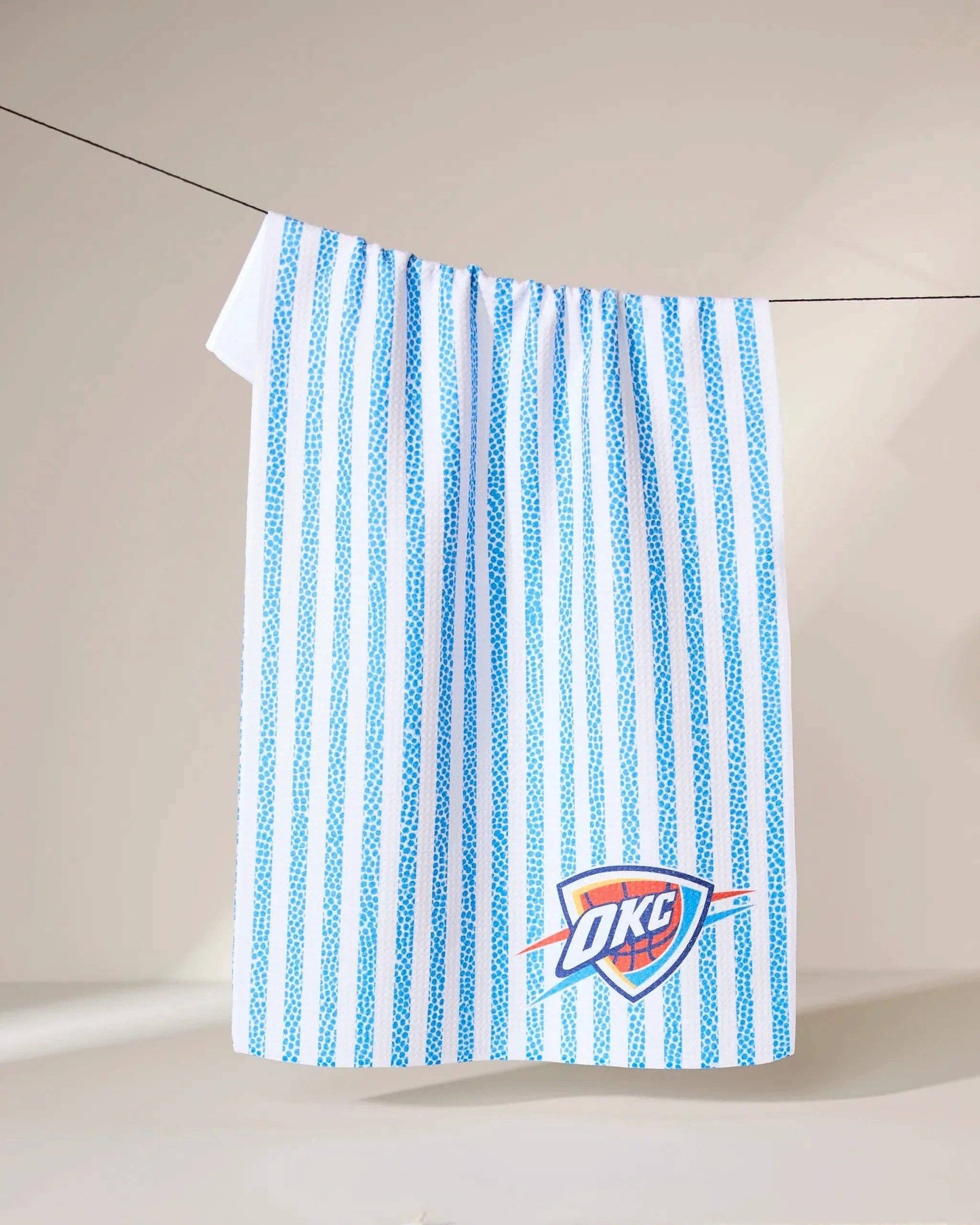 OKC Thunder Grip Stripe Tea Towel