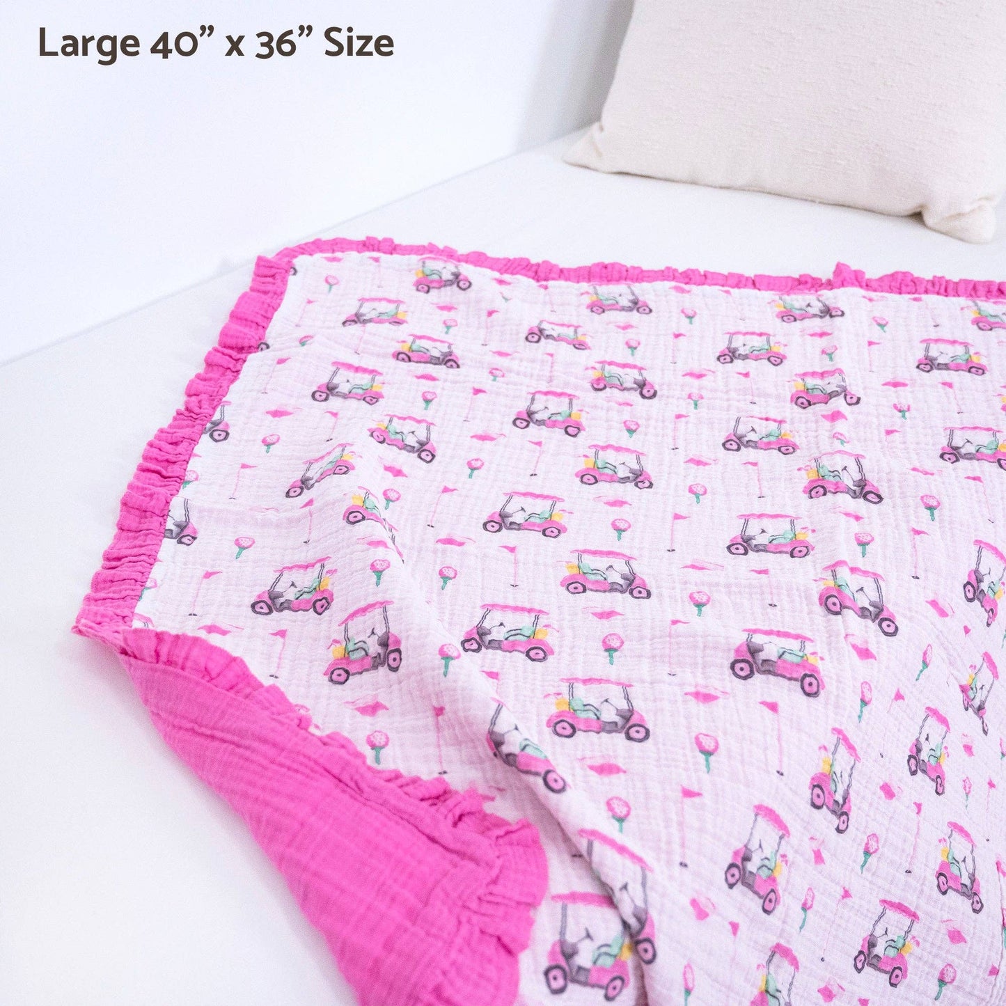 Muslin Quilt Baby & Kids Ruffle Blanket Lil Miss Birdie