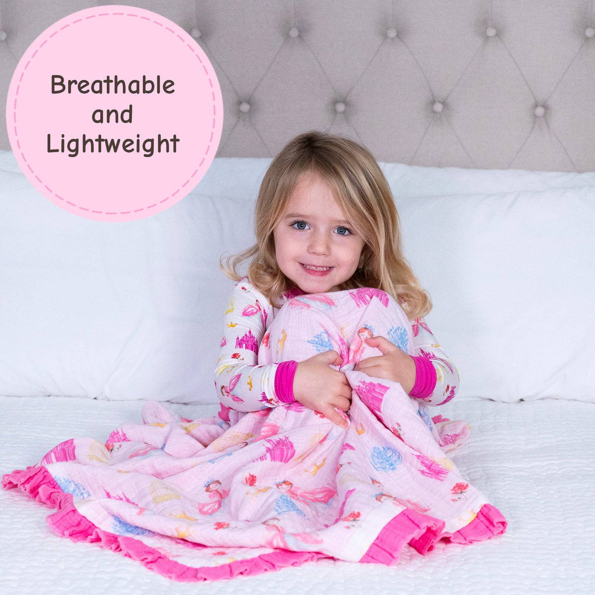 Muslin Quilt Baby & Kids Ruffle Blanket Tiara Time