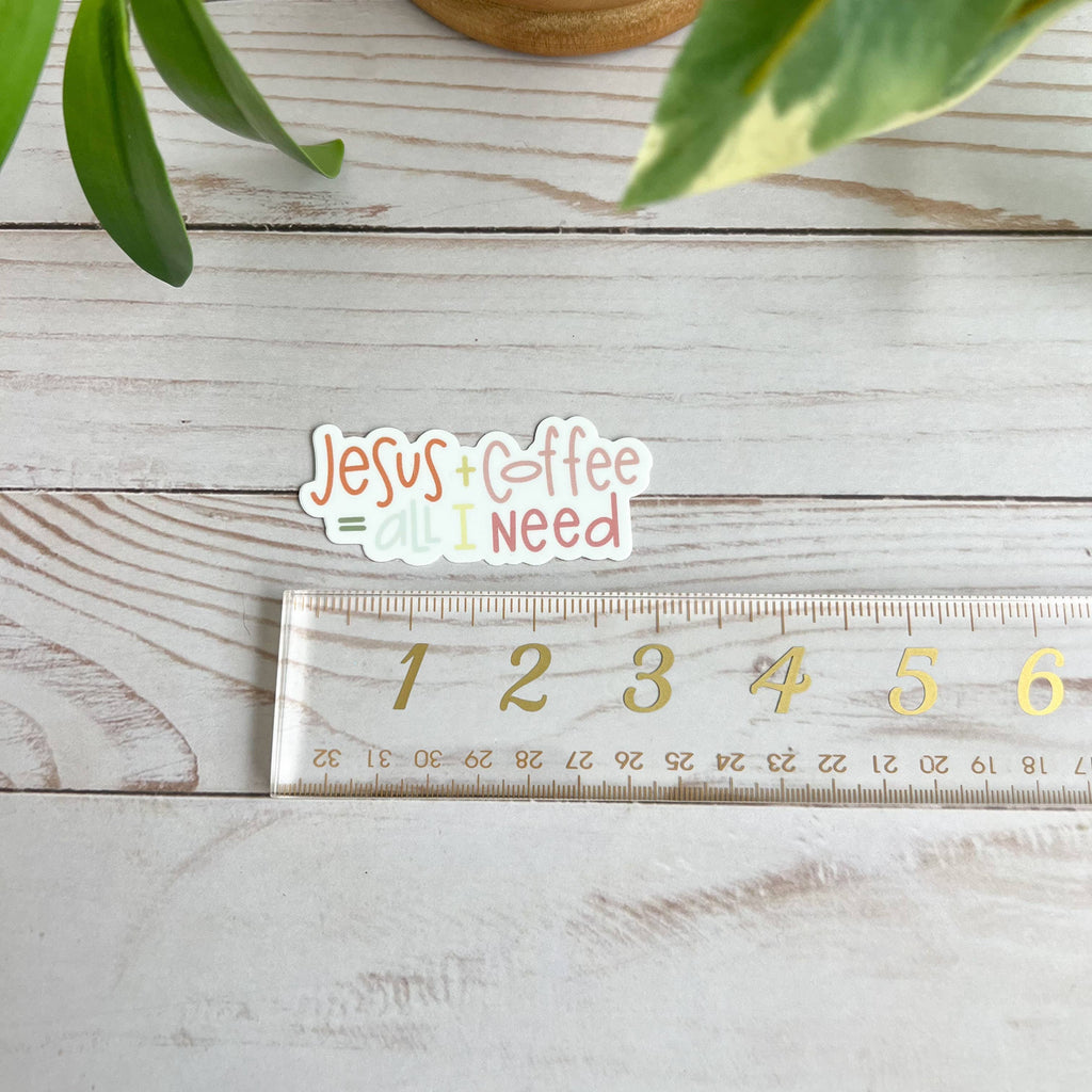 Jesus + coffee sticker | Christian faith stickers