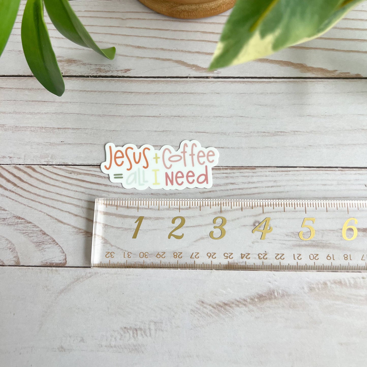 Jesus + coffee sticker | Christian faith stickers