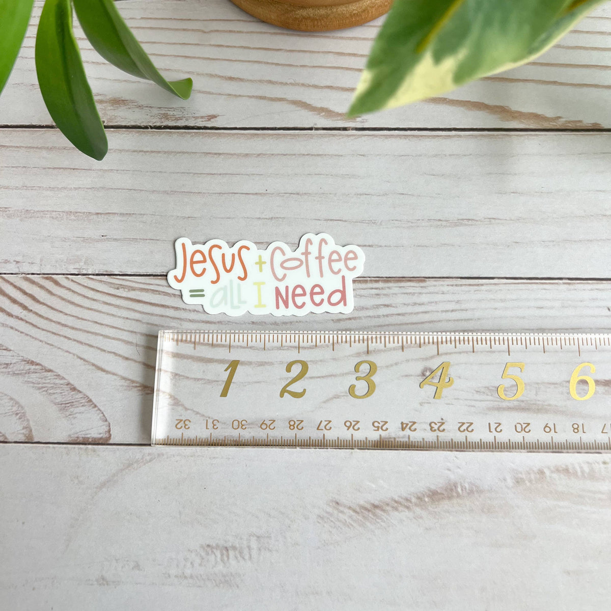 Jesus + coffee sticker | Christian faith stickers