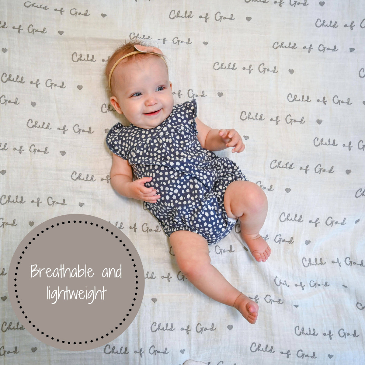 Child of God Baby Muslin Swaddle Blanket