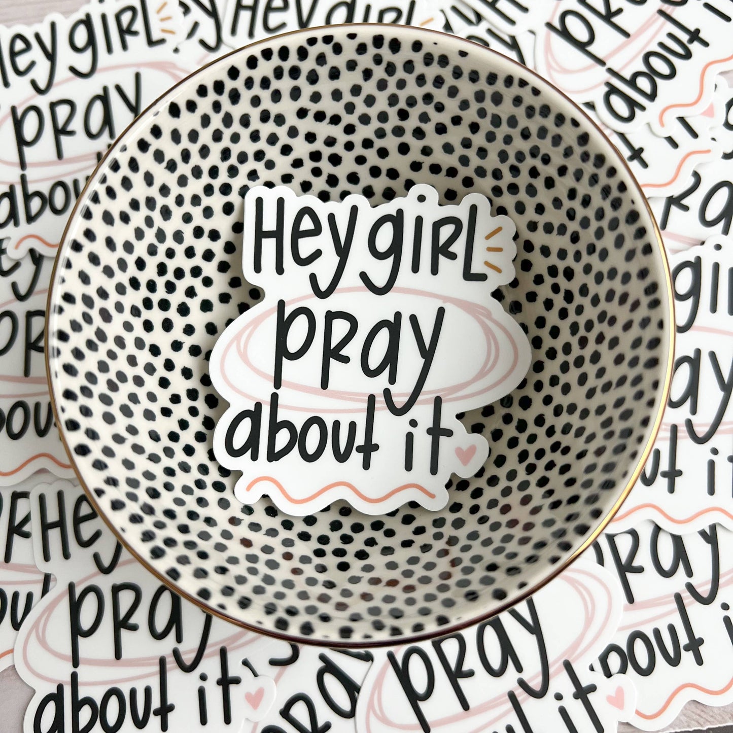 Girl Pray About It Sticker | Christian stickers