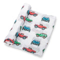 Baby Muslin Swaddle Blanket 47x47 Vroom Vroom Zoom